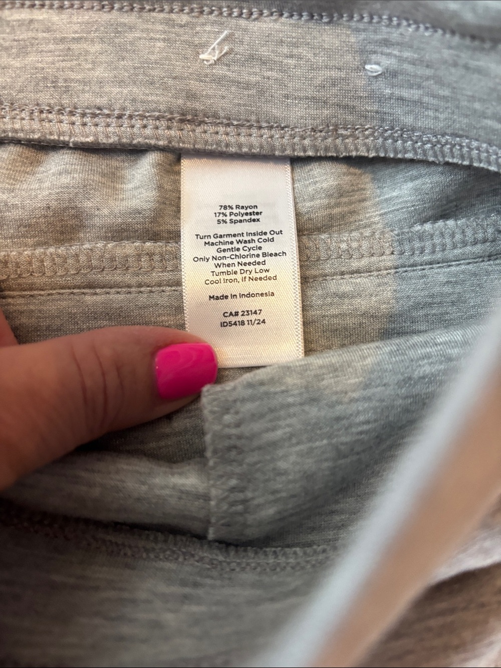 Talbots Light Gray Wide-Leg Lounge Pants with Matching Zip Jacket - Picture 9 of 9